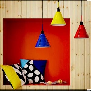 IKEA farstark pendant lamp color; You pick the color!  (Blue red yellow)